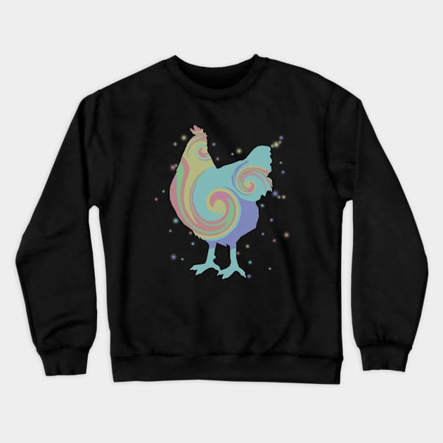 Chicken Animal Gradation Crewneck Sweatshirt by malaqueen